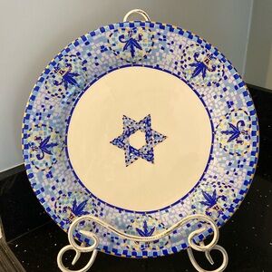 Chanukah Large Ceramic Serving Platter Tray Plate Festival of Lights